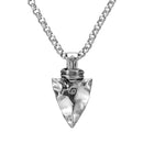 Silver Arrowhead Necklace | Arrow Head Pendant Mens