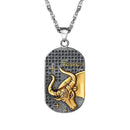 Zodiac Necklace for Men | Dog Tag Zodiac Pendant