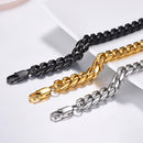 Mens 10mm Cuban Link Chain Stainless Steel