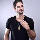 Zodiac Necklace for Men | Dog Tag Zodiac Pendant