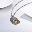 Zodiac Necklace for Men | Dog Tag Zodiac Pendant