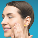 Snowflake Earrings - 14K Gold, Stud, Pushback