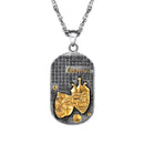 Zodiac Necklace for Men | Dog Tag Zodiac Pendant