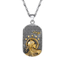 Zodiac Necklace for Men | Dog Tag Zodiac Pendant