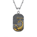 Zodiac Necklace for Men | Dog Tag Zodiac Pendant