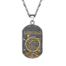 Zodiac Necklace for Men | Dog Tag Zodiac Pendant