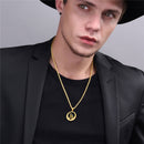 Hollow Howling Wolf Pendant Necklace for Men