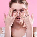 Sterling Silver Initial Ring Adjustable with Topaz & CZ