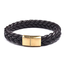 Mens Leather Ropes Woven Bracelet - Brown