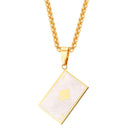 Ace of Spades Pendant Necklace Gold