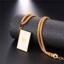 Ace of Spades Pendant Necklace Gold