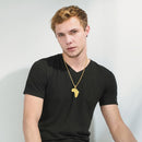 Gold Africa Necklace | Continent Africa Map Pendant