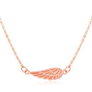 Angel Wing Necklace | 14K Rose Gold Pendant