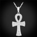 Silver Ankh Necklace | Ankh Cross Pendant Womens