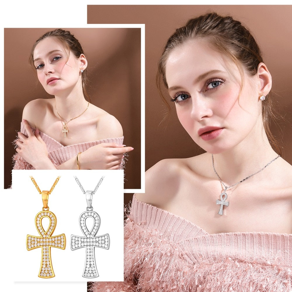 Womens ankh hotsell necklace