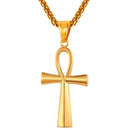Ankh Necklace Stainless Steel | Ankh Cross Pendant - Gold