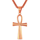 Ankh Necklace Stainless Steel | Ankh Cross Pendant - Rose Gold