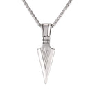 Arrowhead Necklace - Men - Stainless Steel - Silver