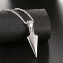 Arrowhead Necklace - Men - Stainless Steel - Silver
