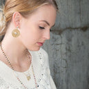 Bar Pearl Necklace | 14K Gold Plated Sterling Silver Pendant