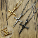 Baseball Bats Cross Necklace Stainless Steel