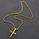 Baseball Bat Cross Necklace | Men's Pendant Stainless Steel