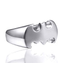 Batman Ring Mens Silver Stainless Steel