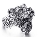 Berserker Ring - Viking Warrior Ring - Silver