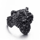 Berserker Ring - Viking Warrior Ring - Black