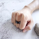 Black Dice Spinner Ring for Men