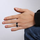 Brushed Black Tungsten Carbide Ring for Men
