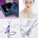 Butterfly Necklace with Swarovski Diamonds