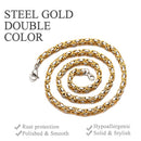 Byzantine Chain Necklace Gold Silver Men Women