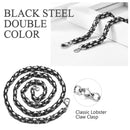 Byzantine Chain Necklace - Black / Silver - Men / Women