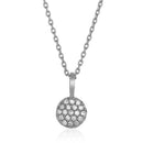 Circle Diamond Necklace 14K White Gold | Womens Diamond Pendant
