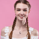 Womens Cute Puppy Dog Necklace Sterling Silver