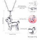Womens Cute Puppy Dog Necklace Sterling Silver