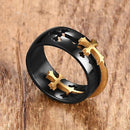 Detachable Stainless Steel Cross Ring for Men