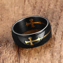 Detachable Stainless Steel Cross Ring for Men
