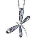 Dragonfly Necklace with Swarovski Stones - Womens Pendant