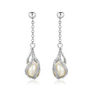 Pearl Earrings Sterling Silver | Drop Dangle Earrings