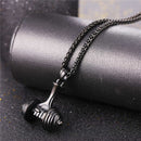 Workout Dumbbell Pendant Necklace