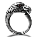 Mens Eagle Ring Sterling Silver Adjustable