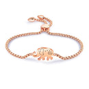 Elephant Charm Bracelet Steel Rose Gold