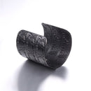 Elephant Cuff Bracelet Stainless Steel Black