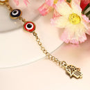 Evil Eye Bracelet with Hamsa Hand Charm