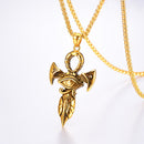 Gold Ankh Cross Pendant Egyptian