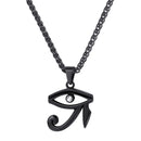Black Eye of Horus Necklace Egyptian Pendant