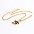 Gold Eye of Horus Necklace Egyptian Pendant
