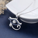Eye of Horus Necklace Sterling Silver with CZ